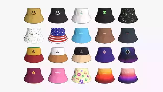 20 Bucket Hats Collection - Character Design Fashion 