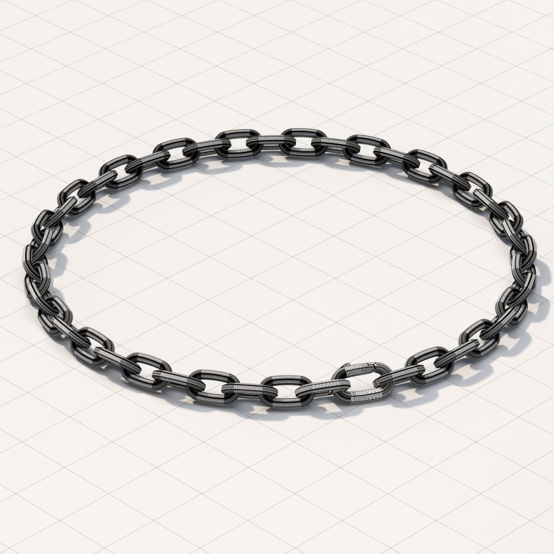 Brutal Chain Necklace 3D print model_1