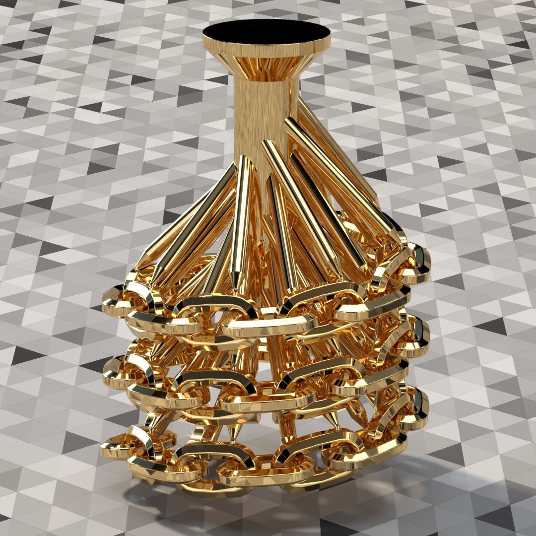 Brutal Chain Necklace 3D print model_2