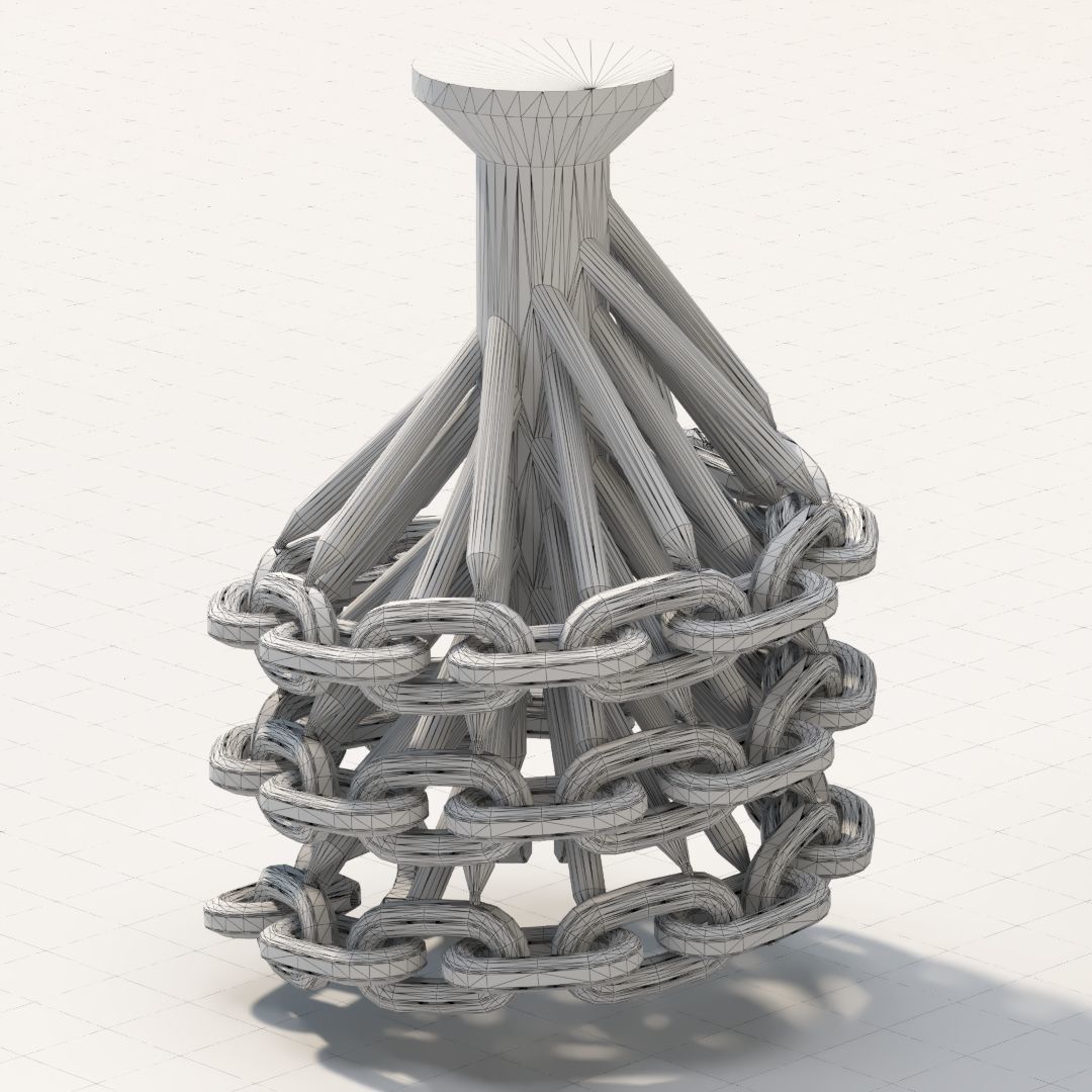 Brutal Chain Necklace 3D print model_3