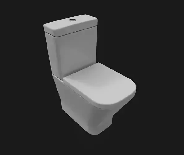 WC Toilet 3d model Roca Gap compact Free low-poly 3D model