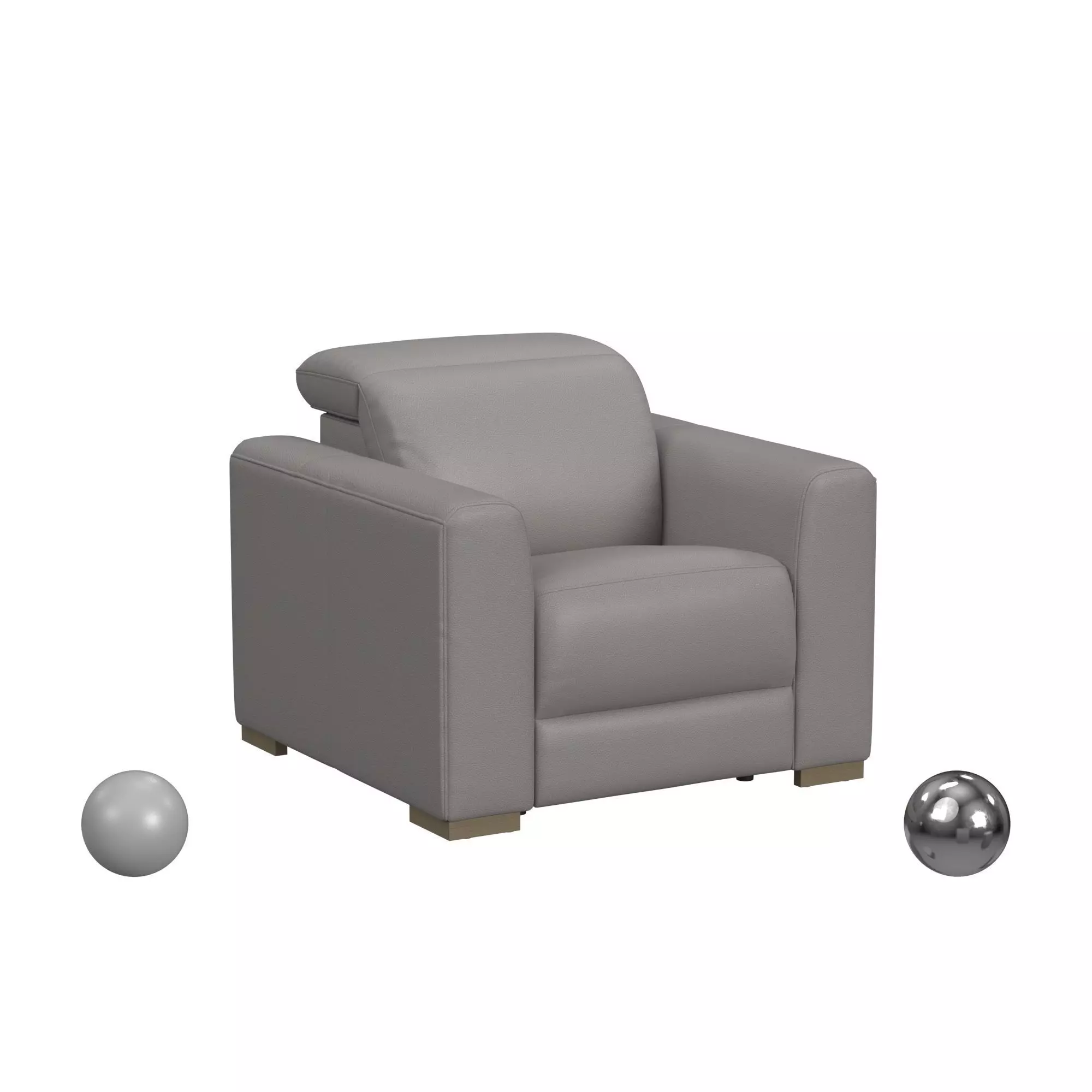 Aurora Power Recliner with Power Headrest 3D model_0