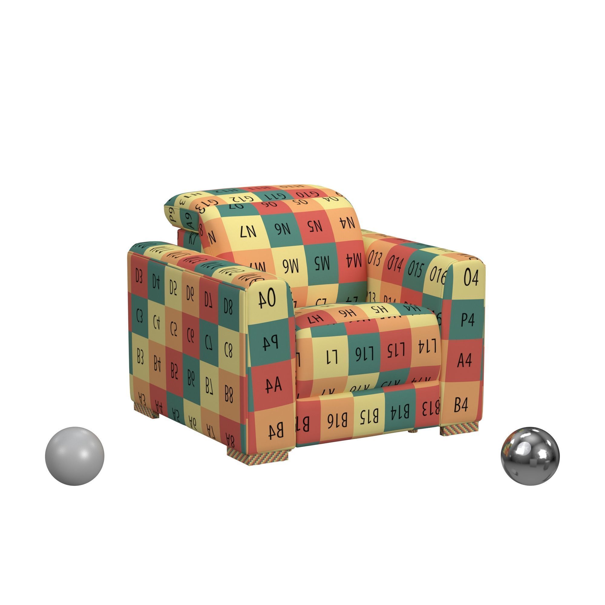 Aurora Power Recliner with Power Headrest 3D model_3