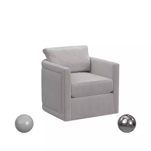 HF Custom Clemintine Swivel Gray Fabric Accent Chair