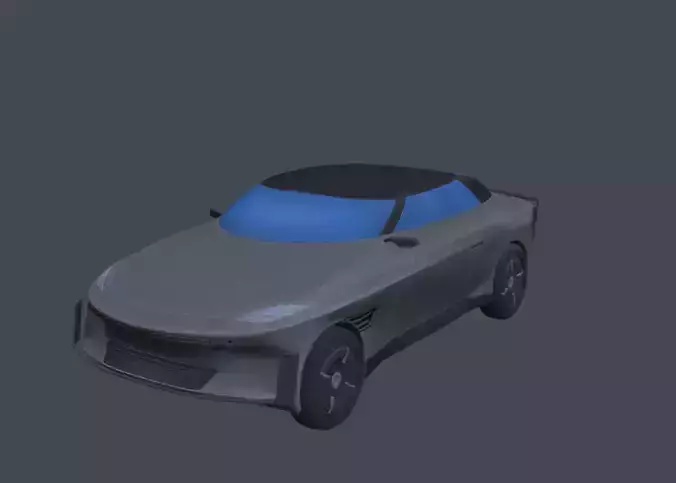 Futuristic stylized car