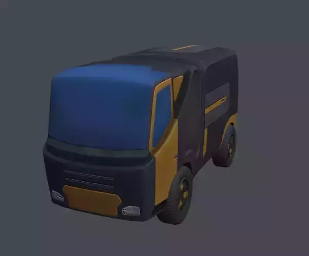 Futuristic stylized truck