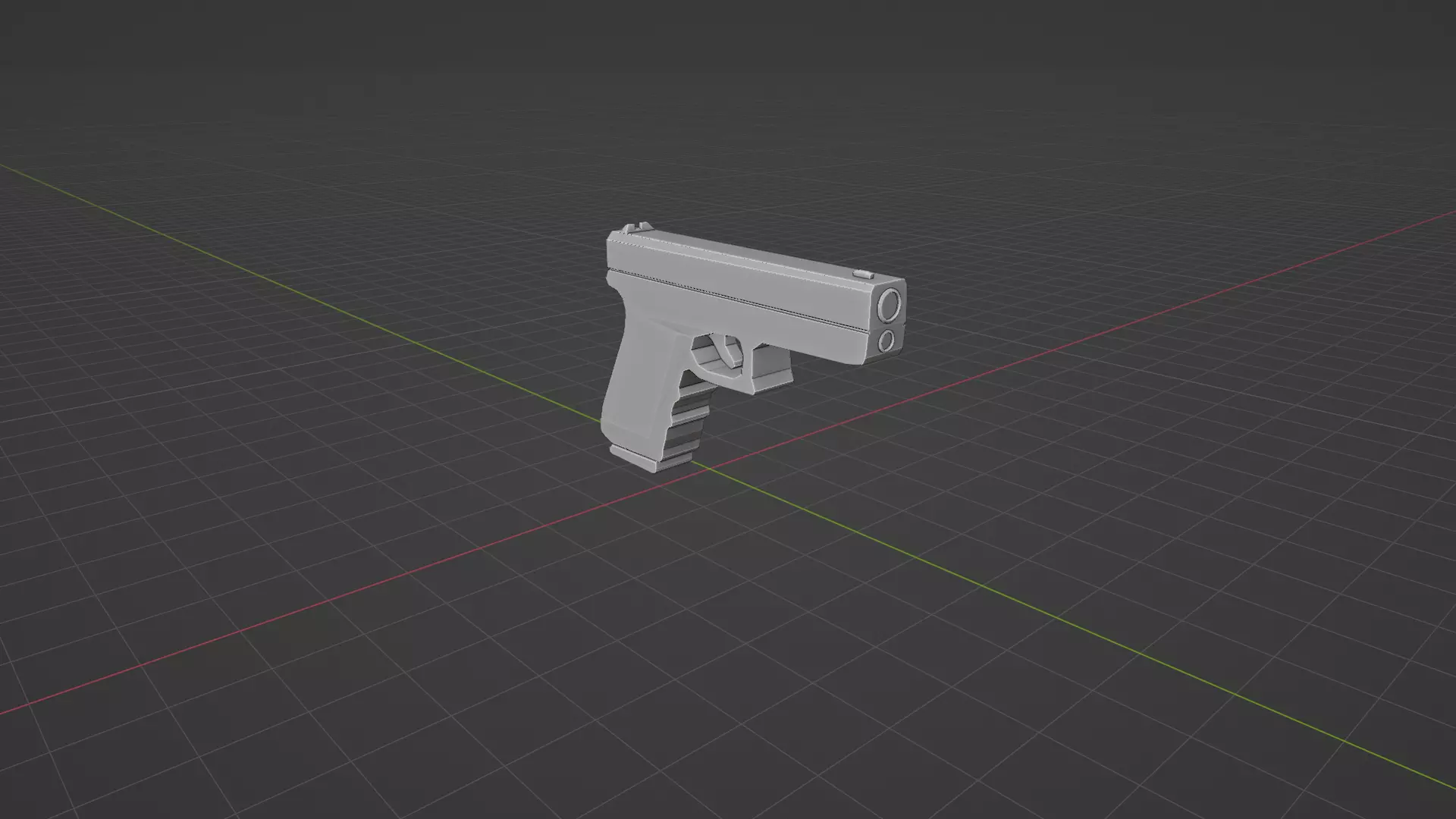 Simple Glock Low-poly 3D model