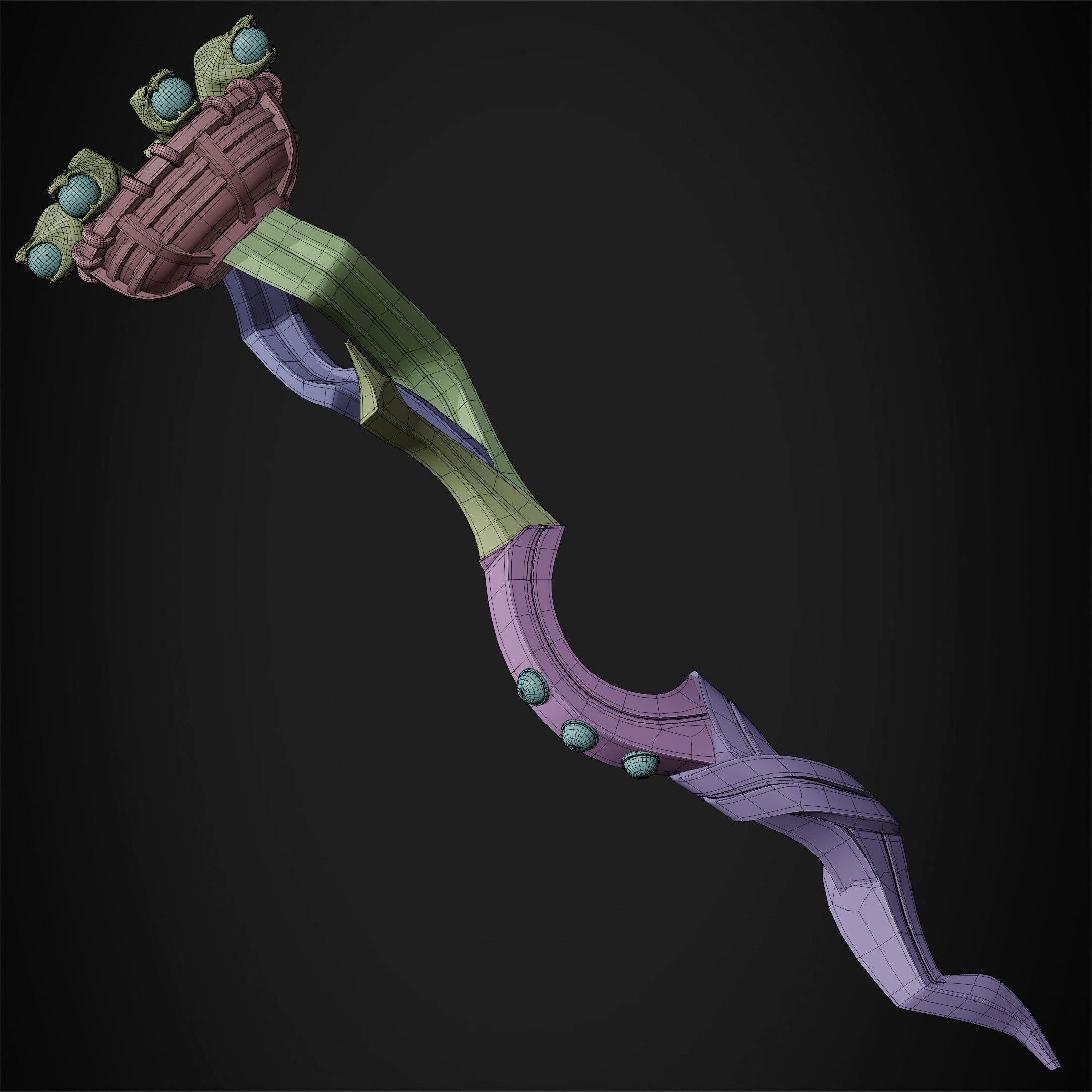 Overlord Staff of Ainz Ooal Gown for Cosplay 3D print model_22