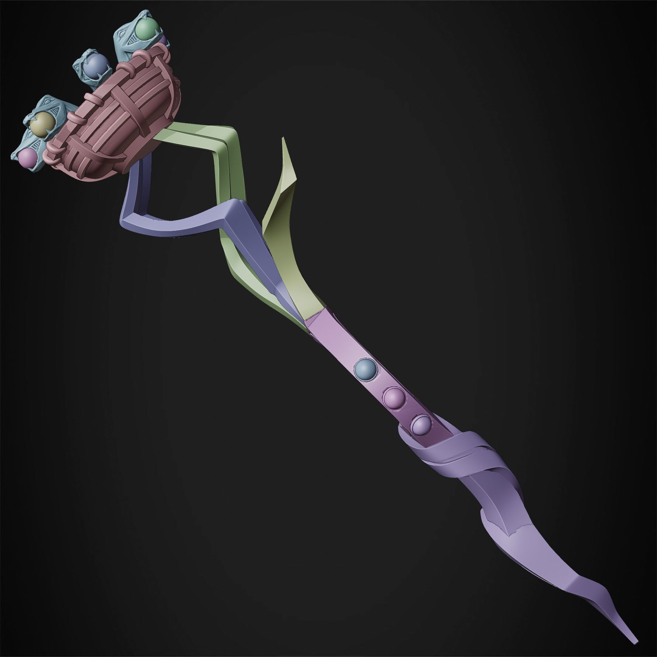 Overlord Staff of Ainz Ooal Gown for Cosplay 3D print model_19