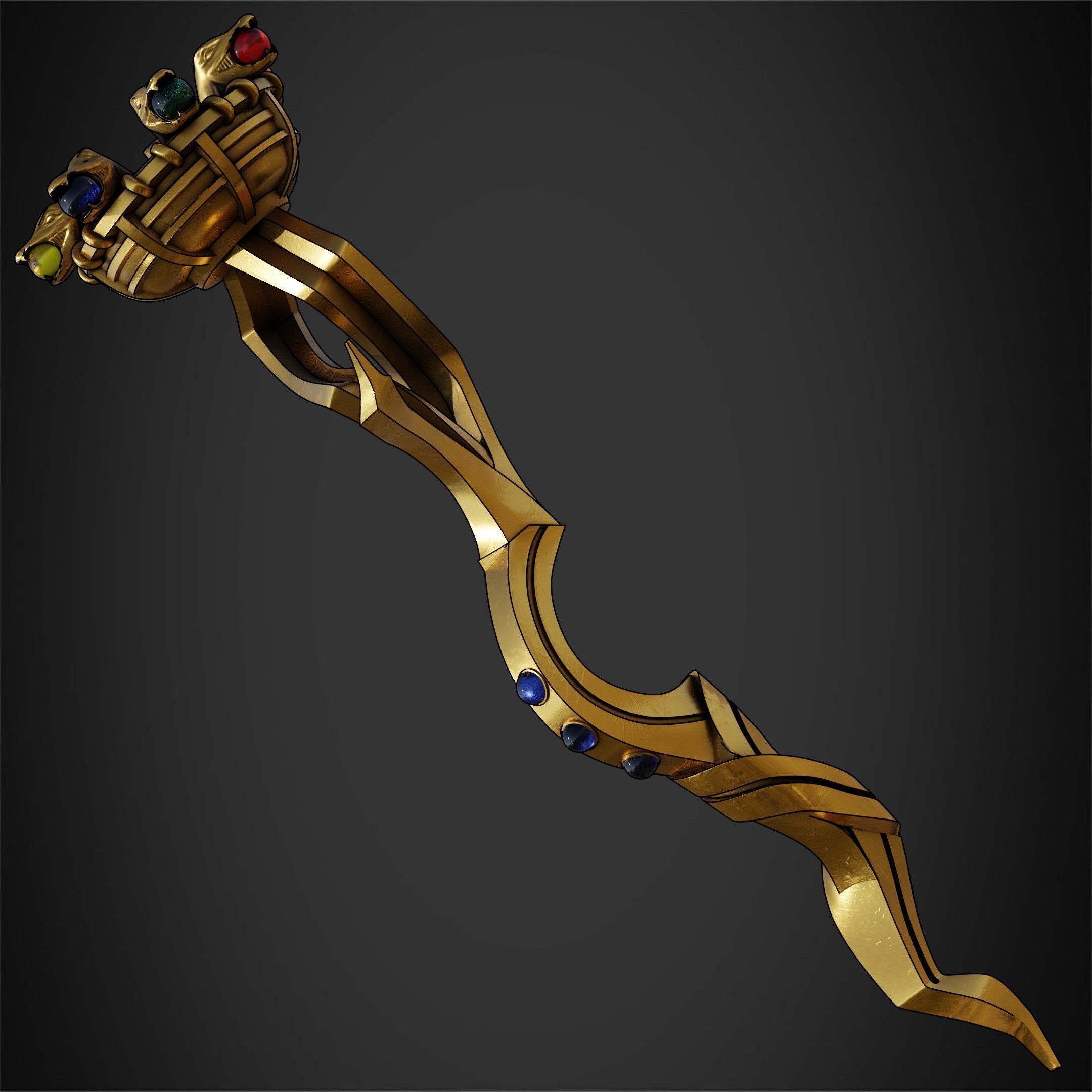 Overlord Staff of Ainz Ooal Gown for Cosplay 3D print model_6
