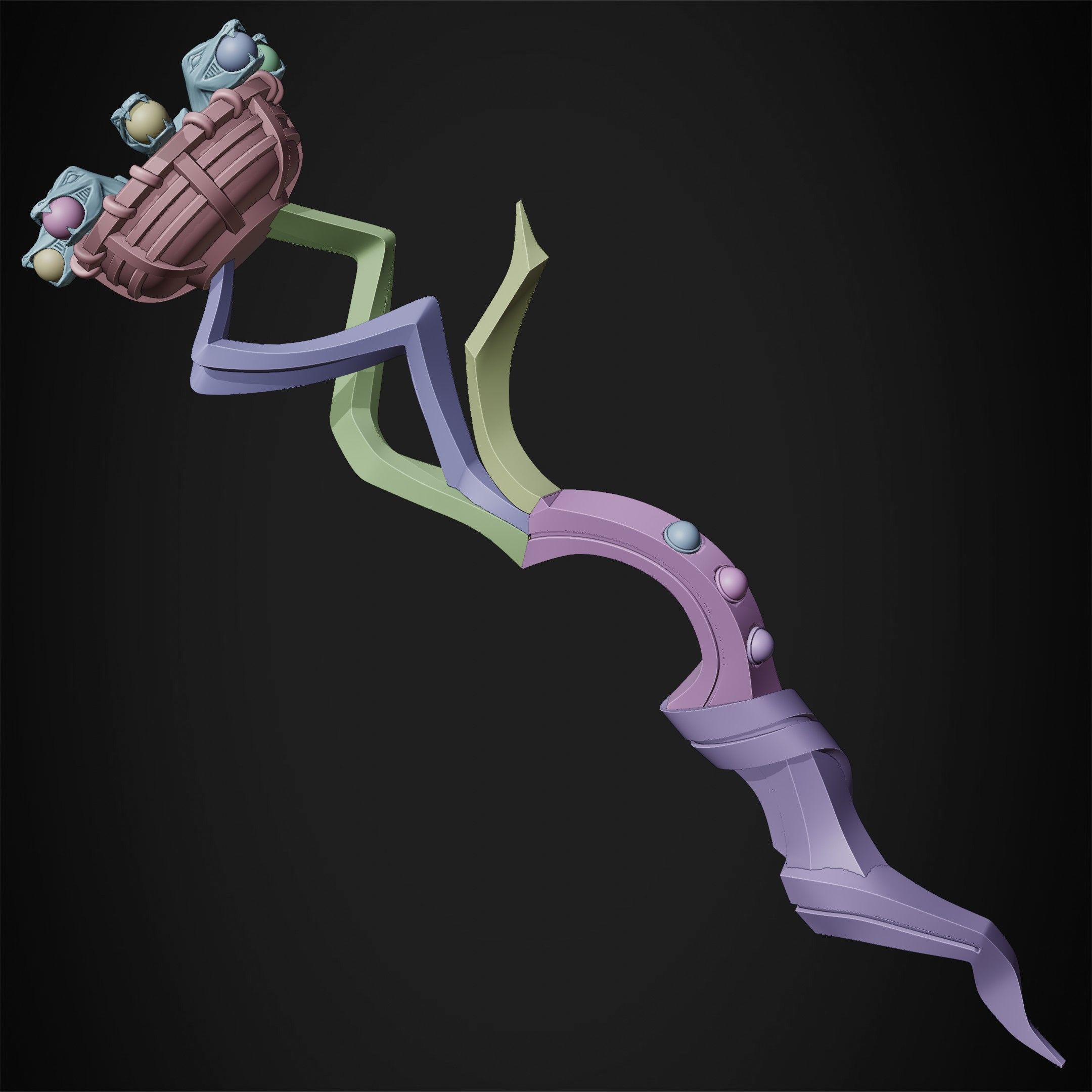 Overlord Staff of Ainz Ooal Gown for Cosplay 3D print model_17