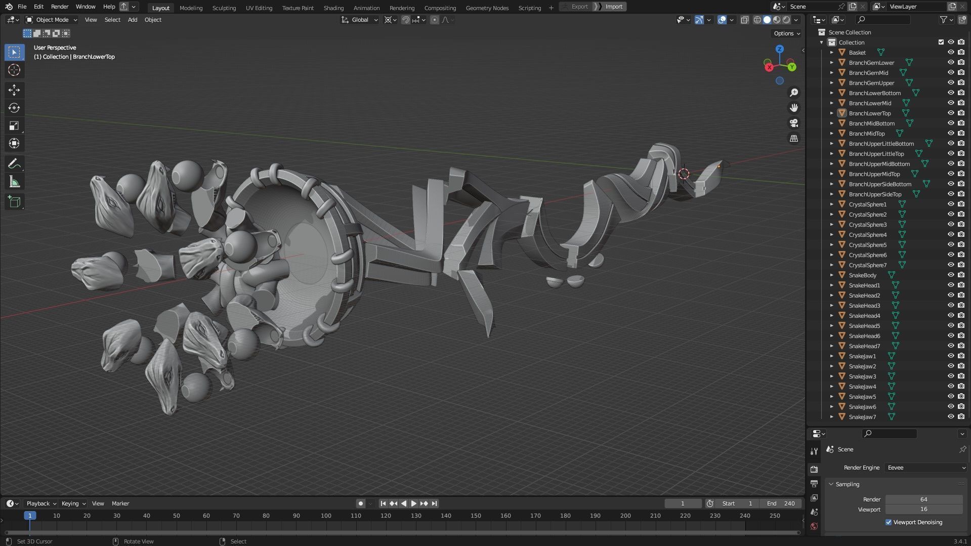 Overlord Staff of Ainz Ooal Gown for Cosplay 3D print model_14