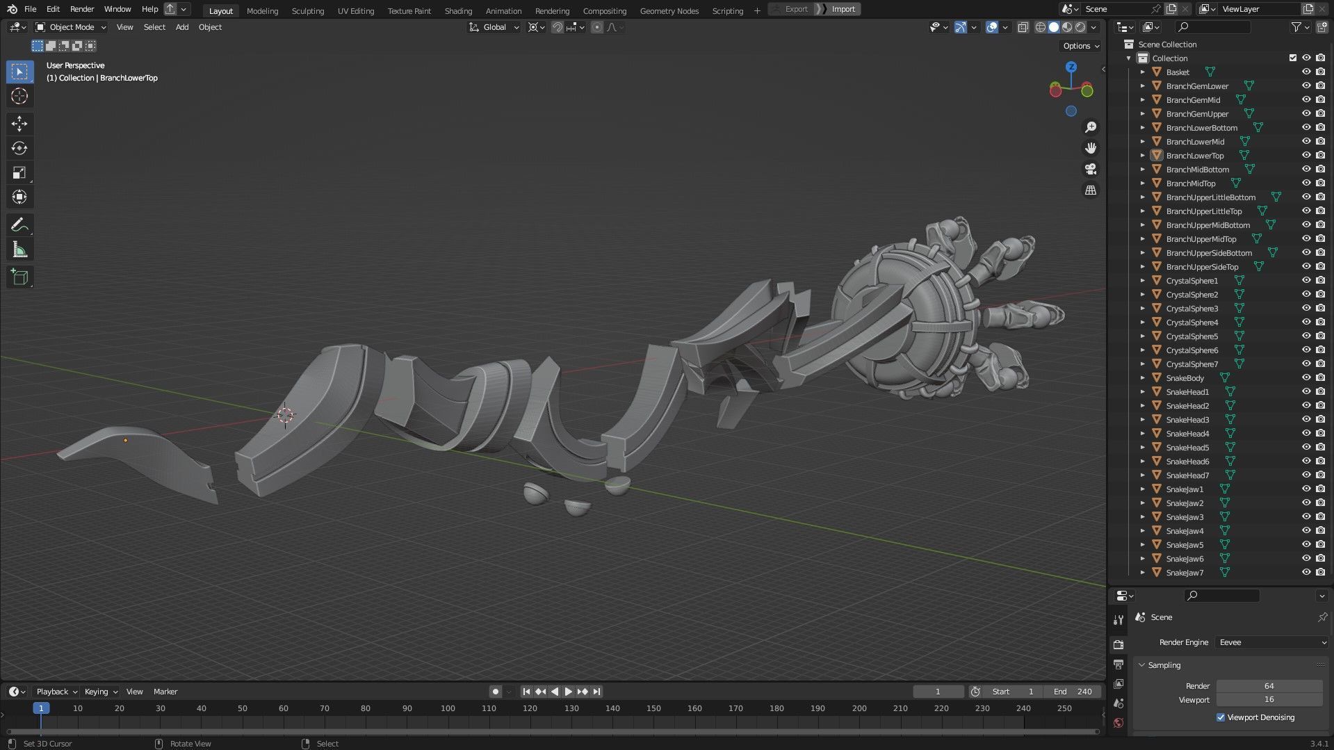 Overlord Staff of Ainz Ooal Gown for Cosplay 3D print model_12