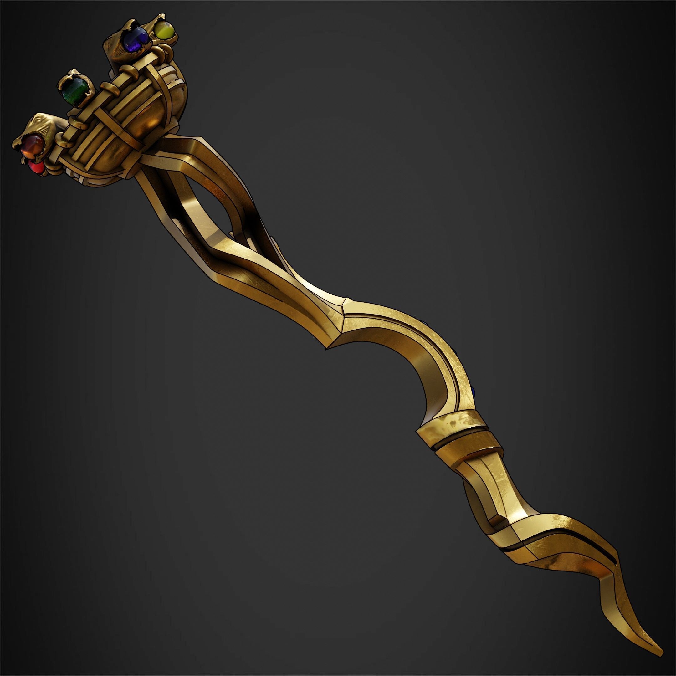 Overlord Staff of Ainz Ooal Gown for Cosplay 3D print model_10