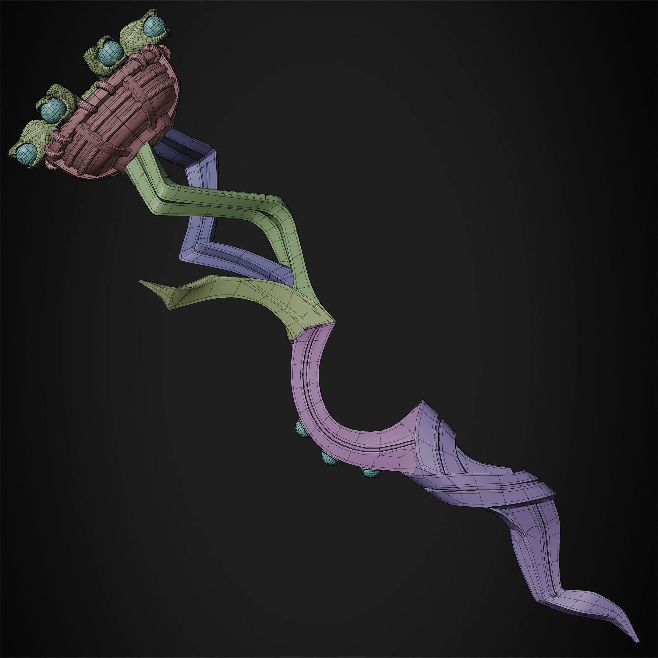 Overlord Staff of Ainz Ooal Gown for Cosplay 3D print model_24