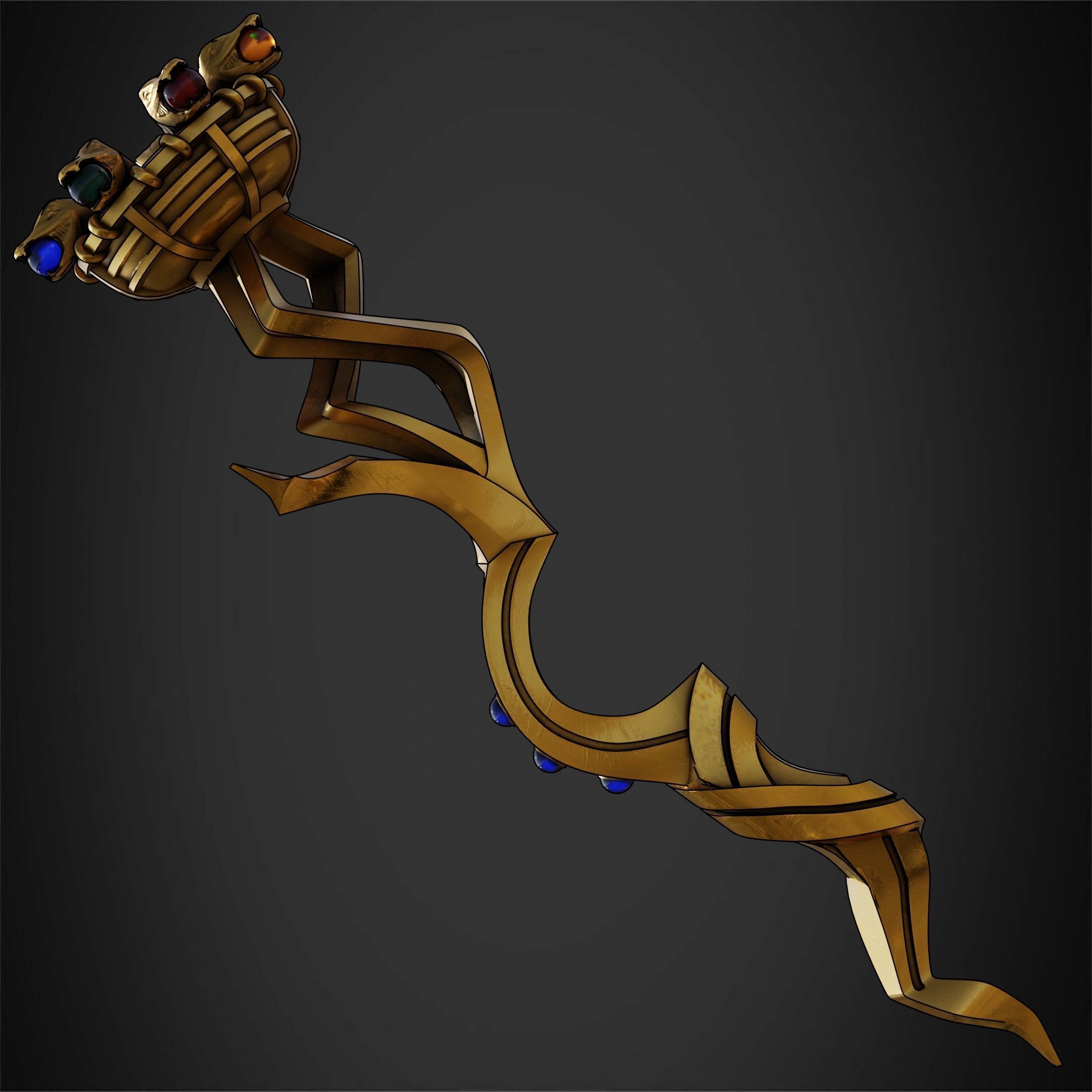 Overlord Staff of Ainz Ooal Gown for Cosplay 3D print model_7