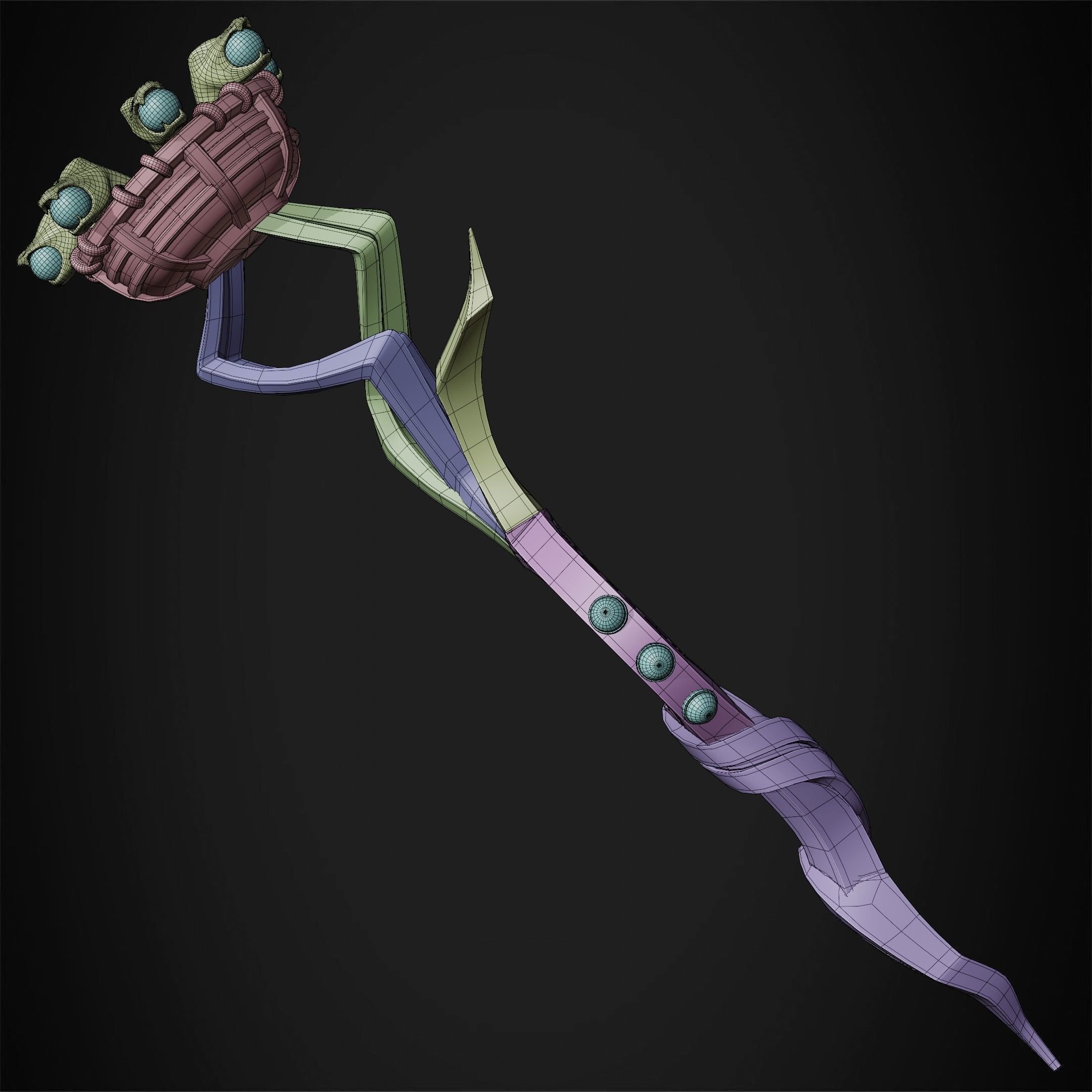Overlord Staff of Ainz Ooal Gown for Cosplay 3D print model_20