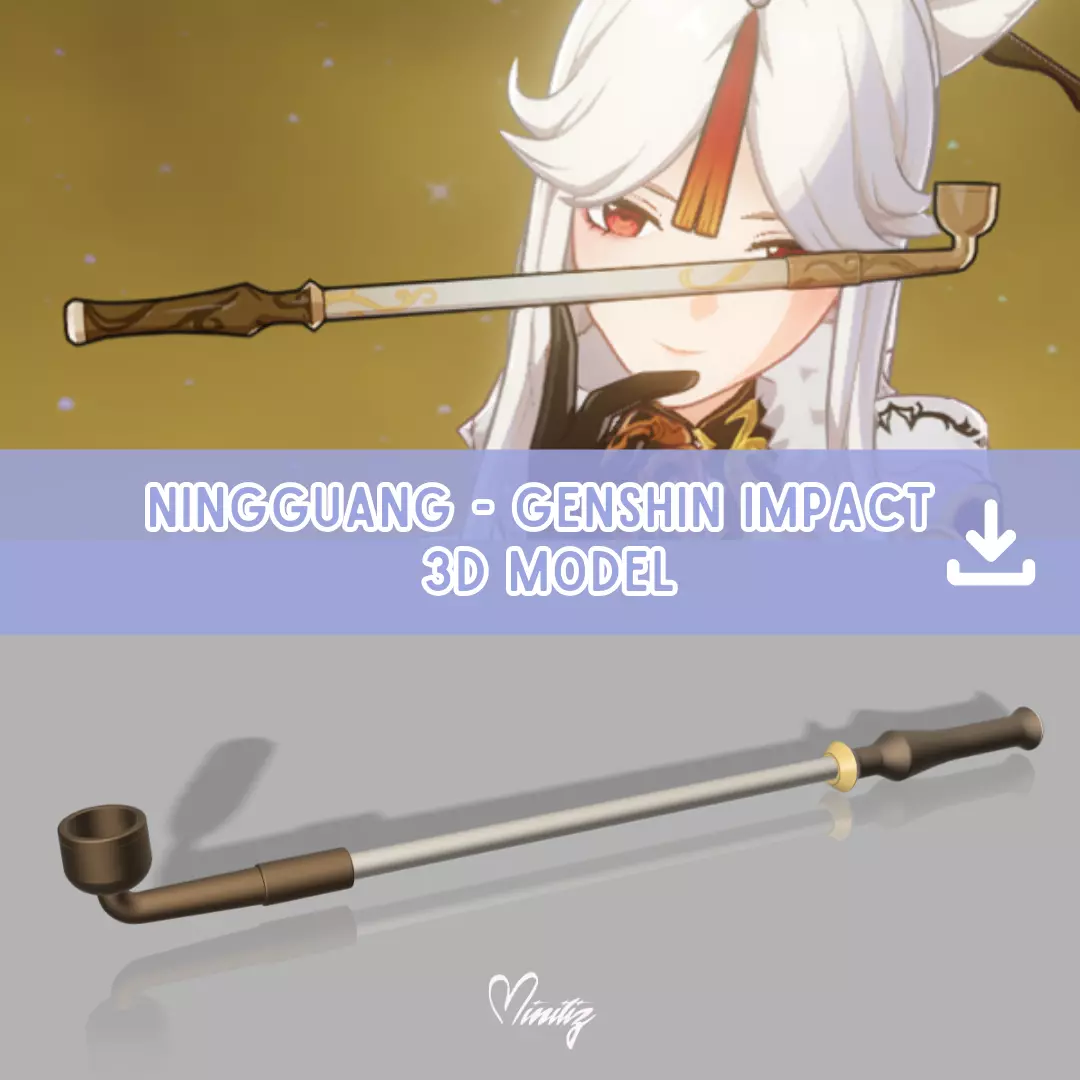 Ningguang Pipe Genshin Impact 3D print model