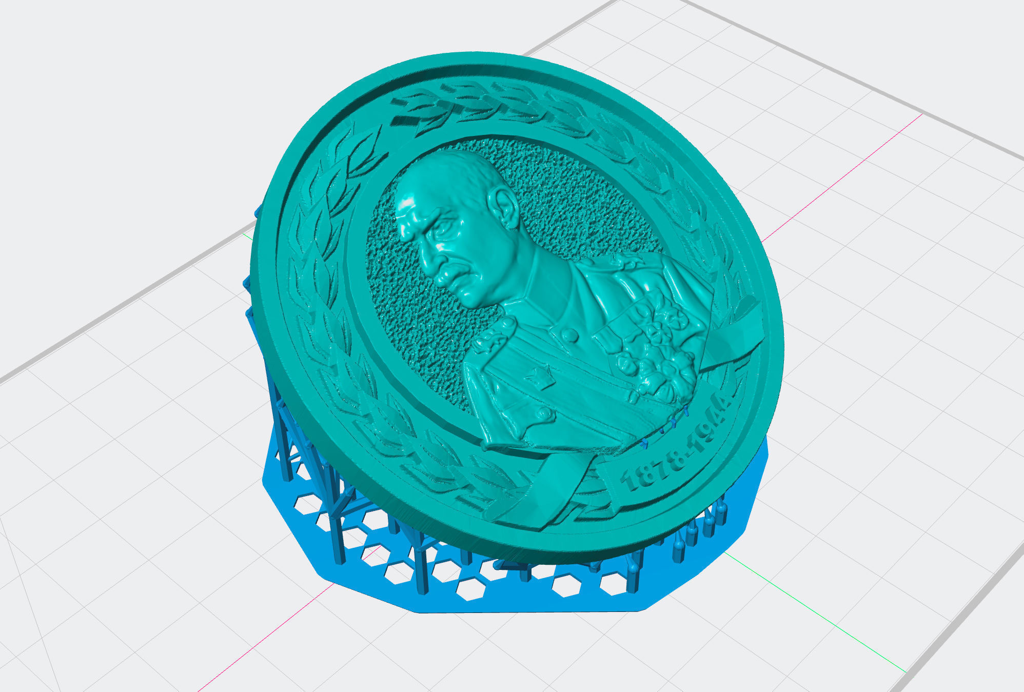 Reza Shah Pahlavi Medallion 3D print model_5
