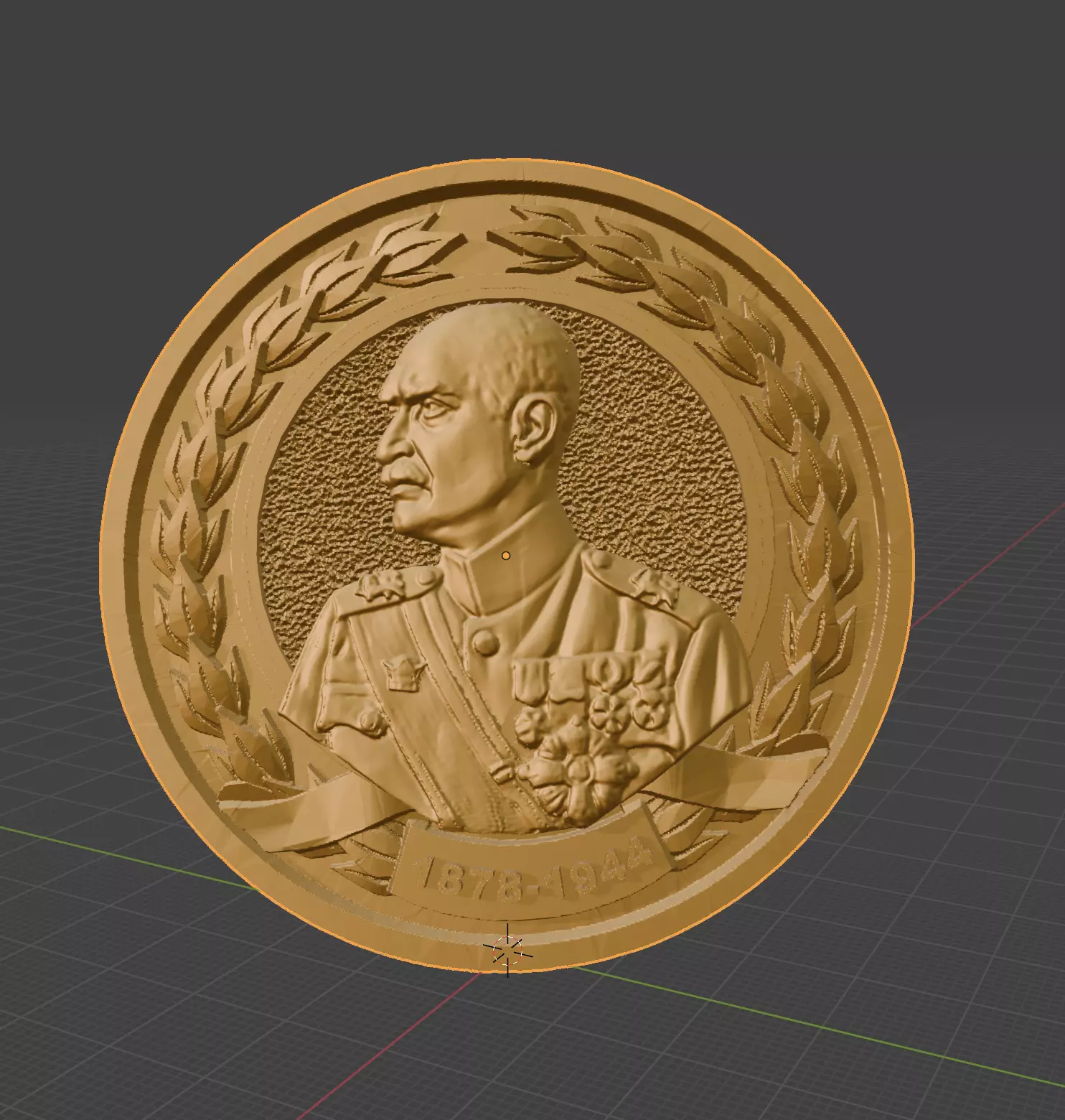 Reza Shah Pahlavi Medallion 3D print model_0