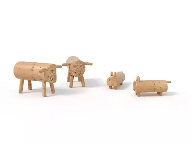 Richter Spielgerate Sheep Mouse standing Playground Wooden
