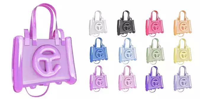 Melissa  x Telfar Small Jelly Shopper  Low-poly 3D model