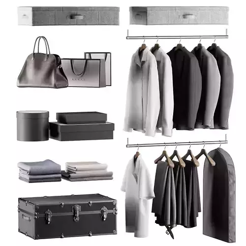 Wardrobe filling 02 3D model