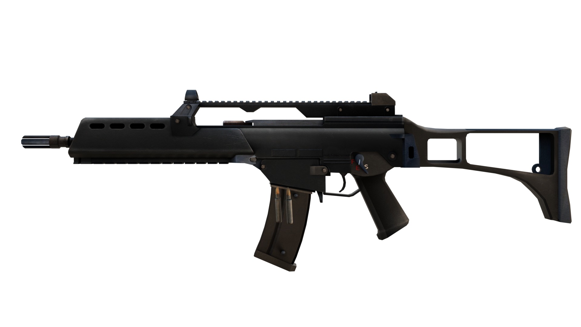 HK G36KV 3D Model High Detail Game Ready Rigged Low-poly 3D model_4