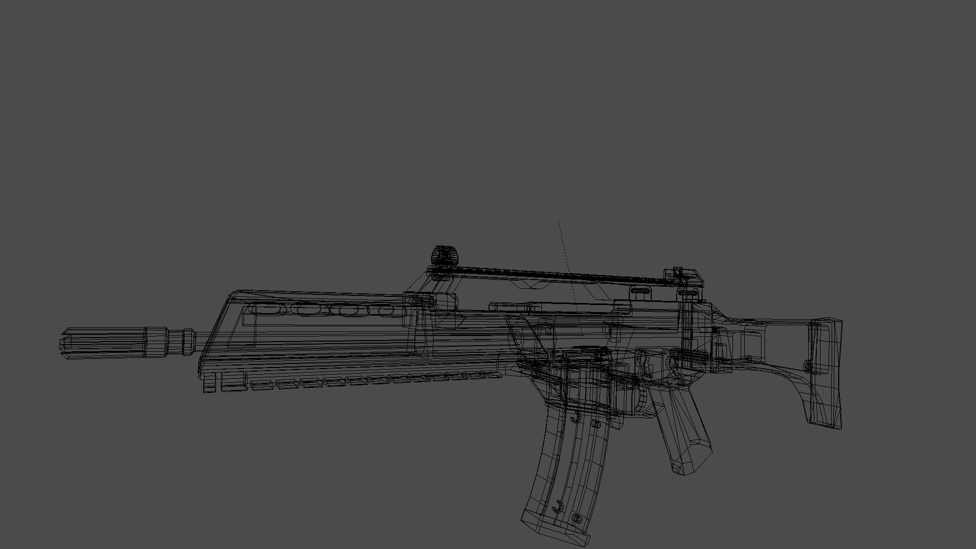 HK G36KV 3D Model High Detail Game Ready Rigged Low-poly 3D model_5