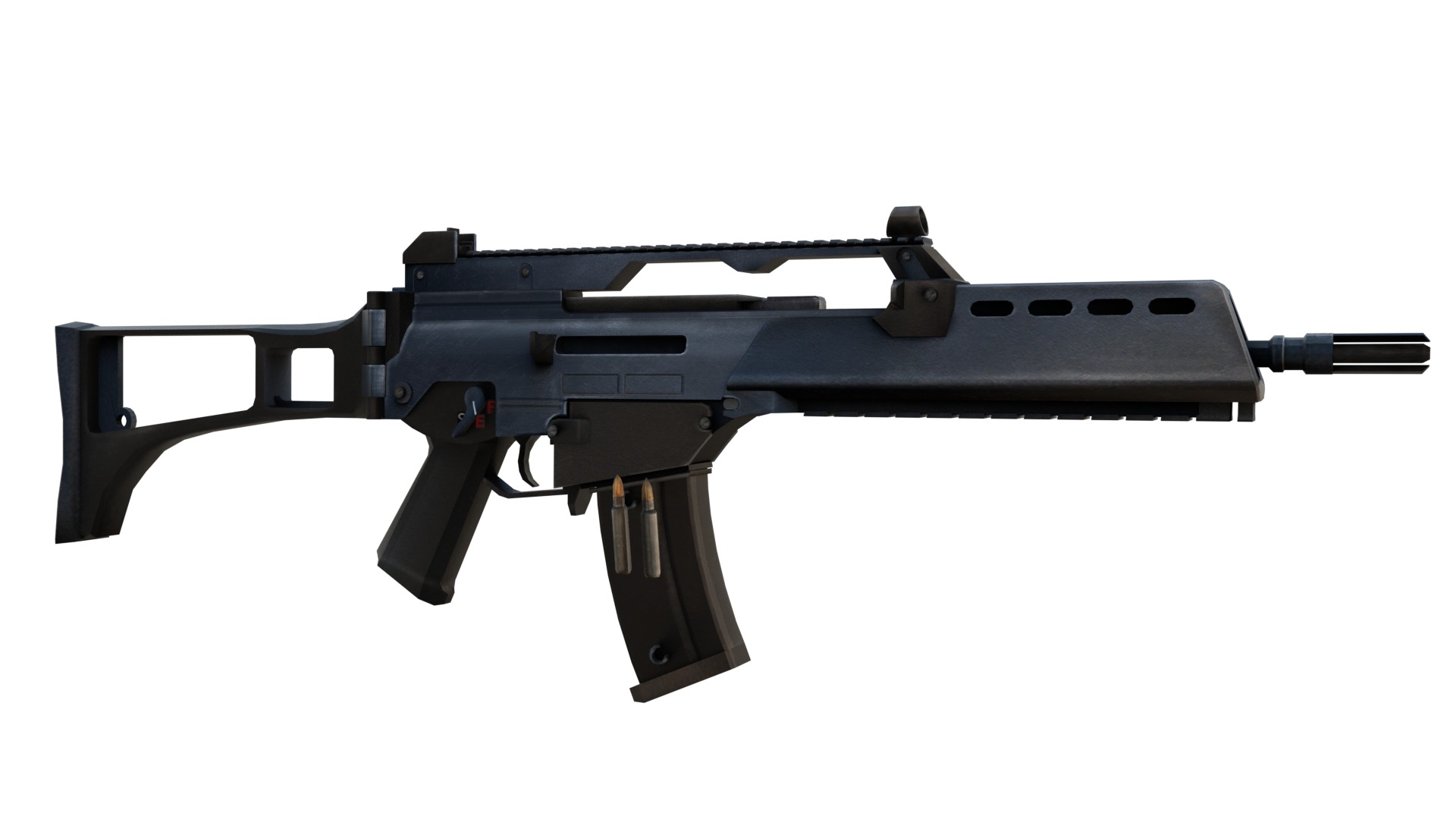 HK G36KV 3D Model High Detail Game Ready Rigged Low-poly 3D model_2