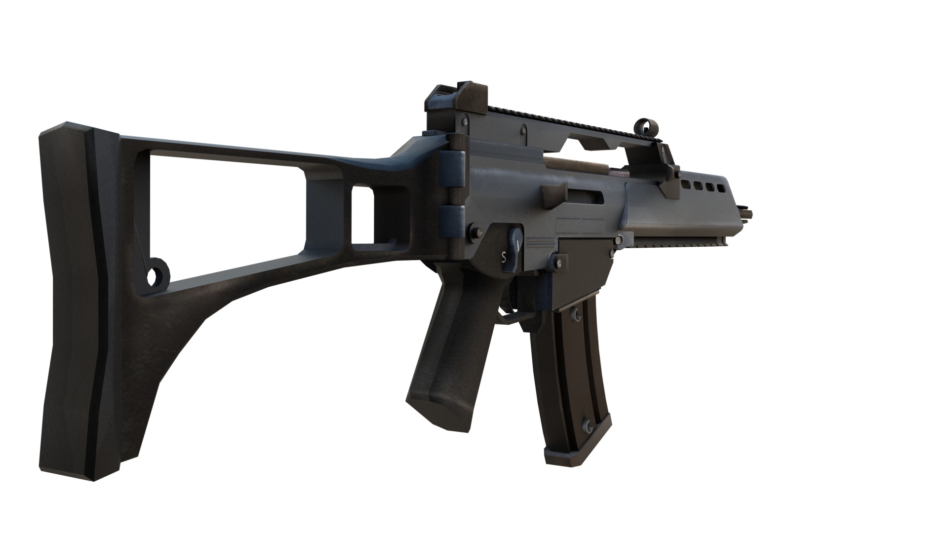 HK G36KV 3D Model High Detail Game Ready Rigged Low-poly 3D model_1