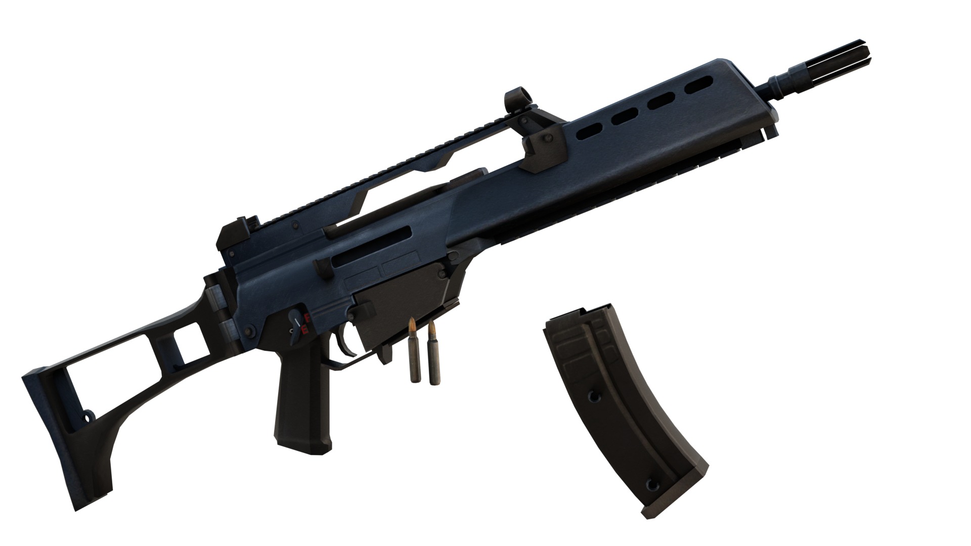 HK G36KV 3D Model High Detail Game Ready Rigged Low-poly 3D model_3