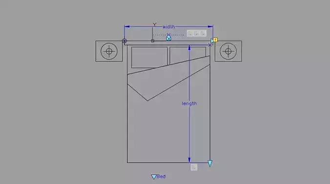 Dynamic Double Bed Block - Adjustable Size and Nightstands