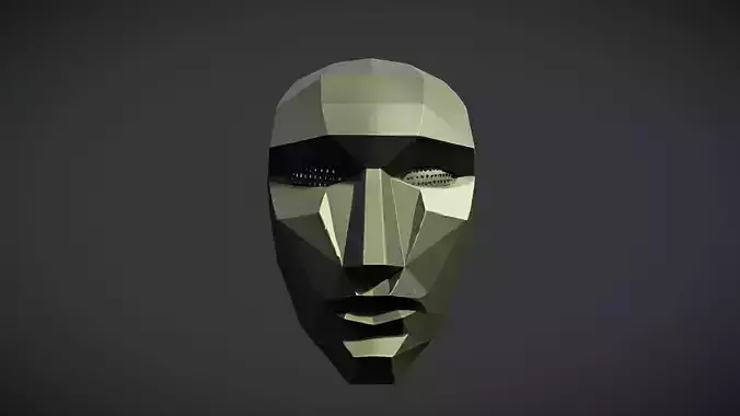 Low-Poly Futuristic Mask