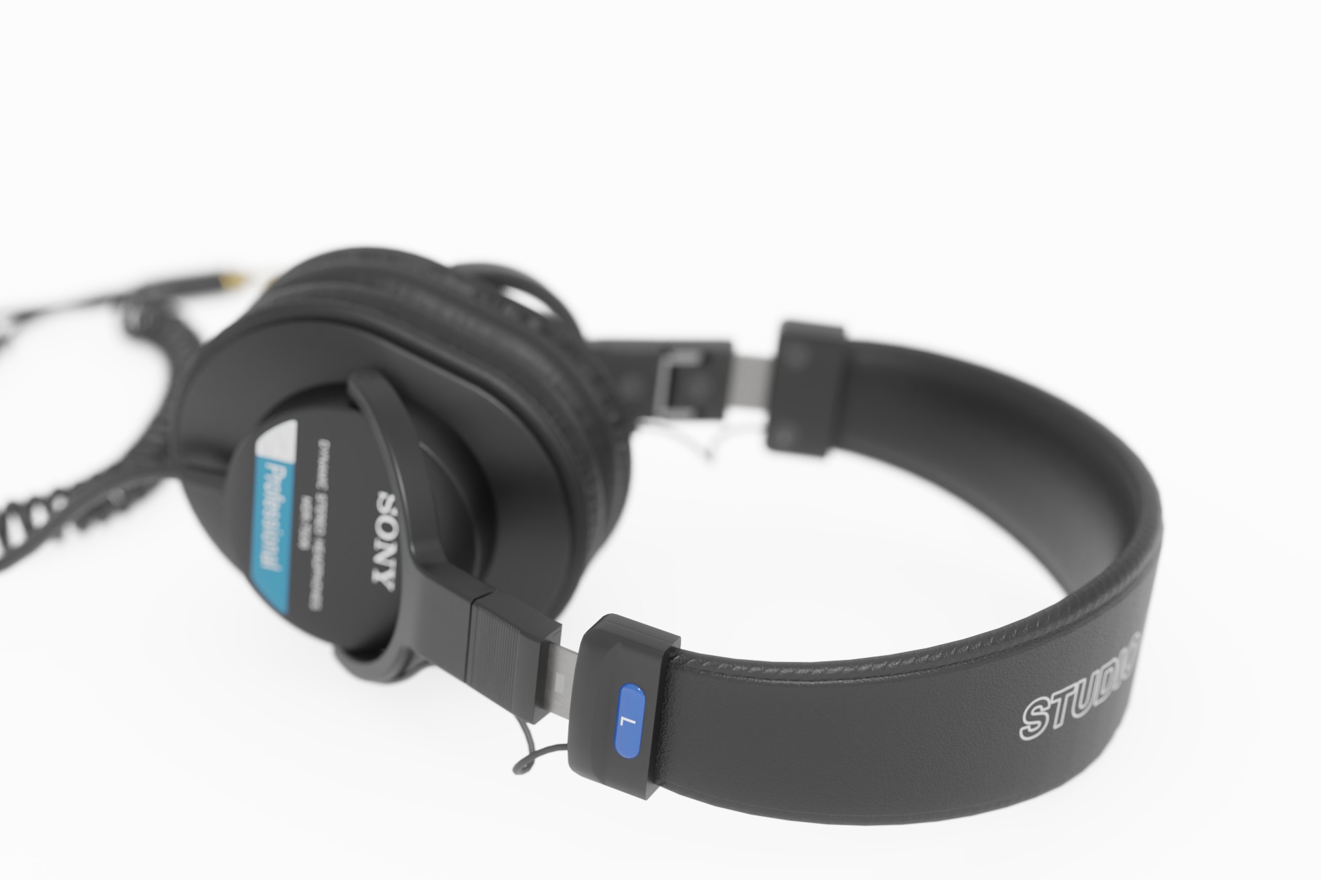 SONY MDR-7506 headphones 3D model_2