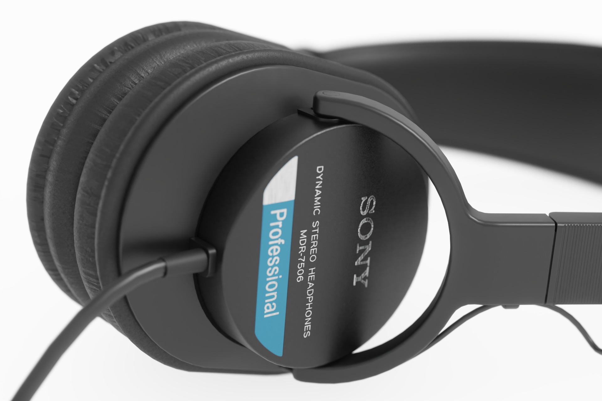SONY MDR-7506 headphones 3D model_4