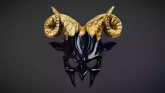 Majestic Ram-Themed Mask