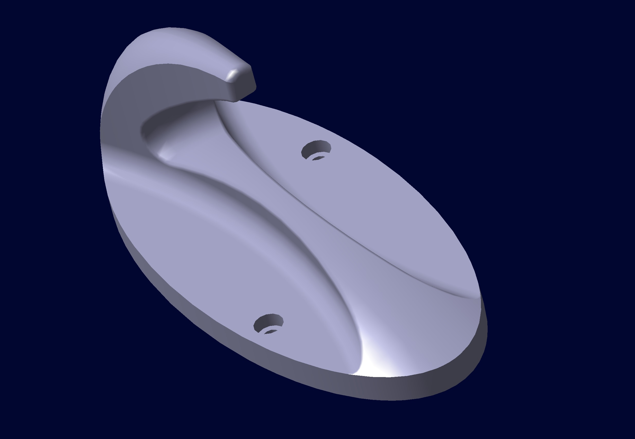 Hook on the wall 3D print model_1