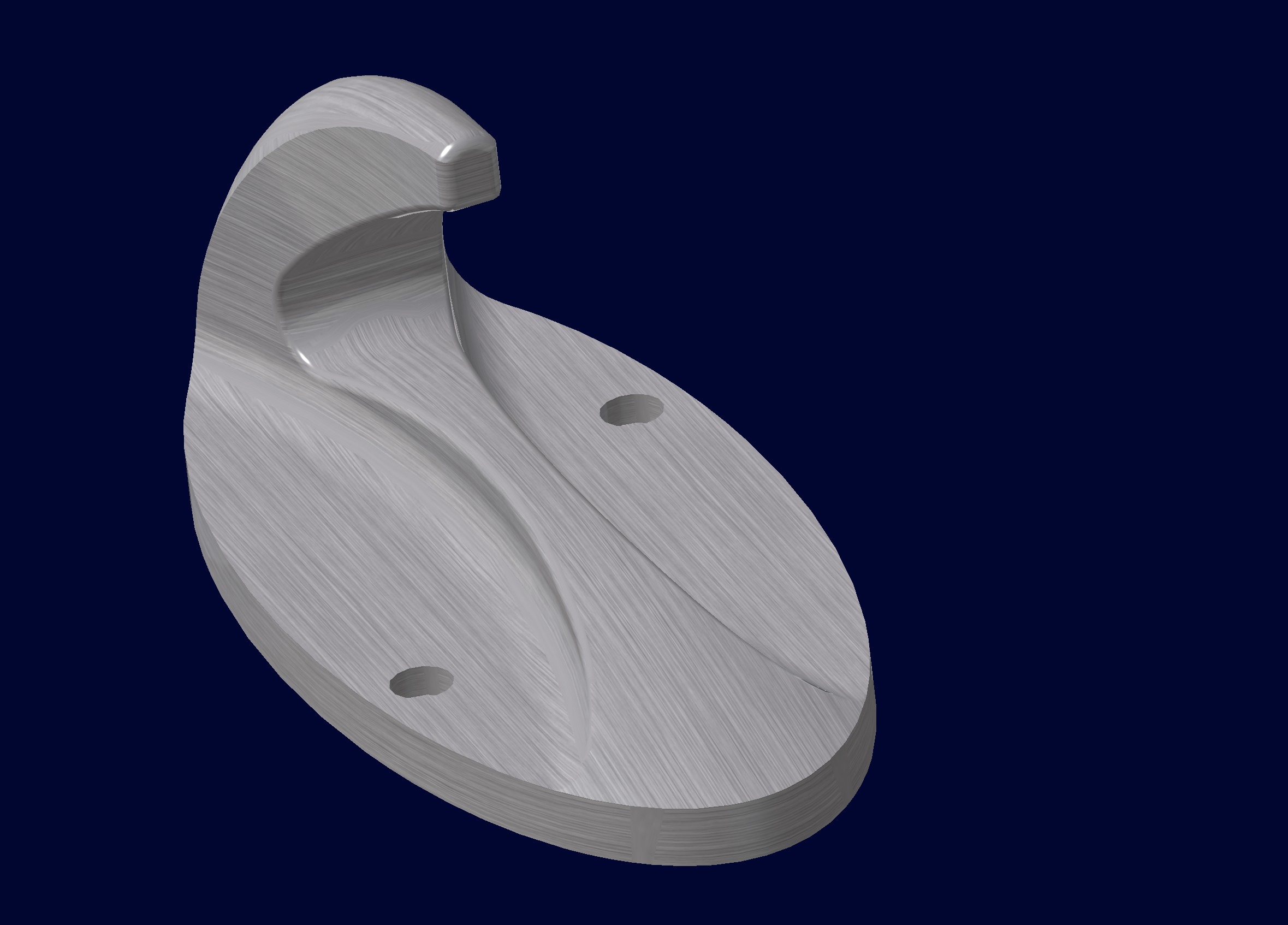 Hook on the wall 3D print model_2