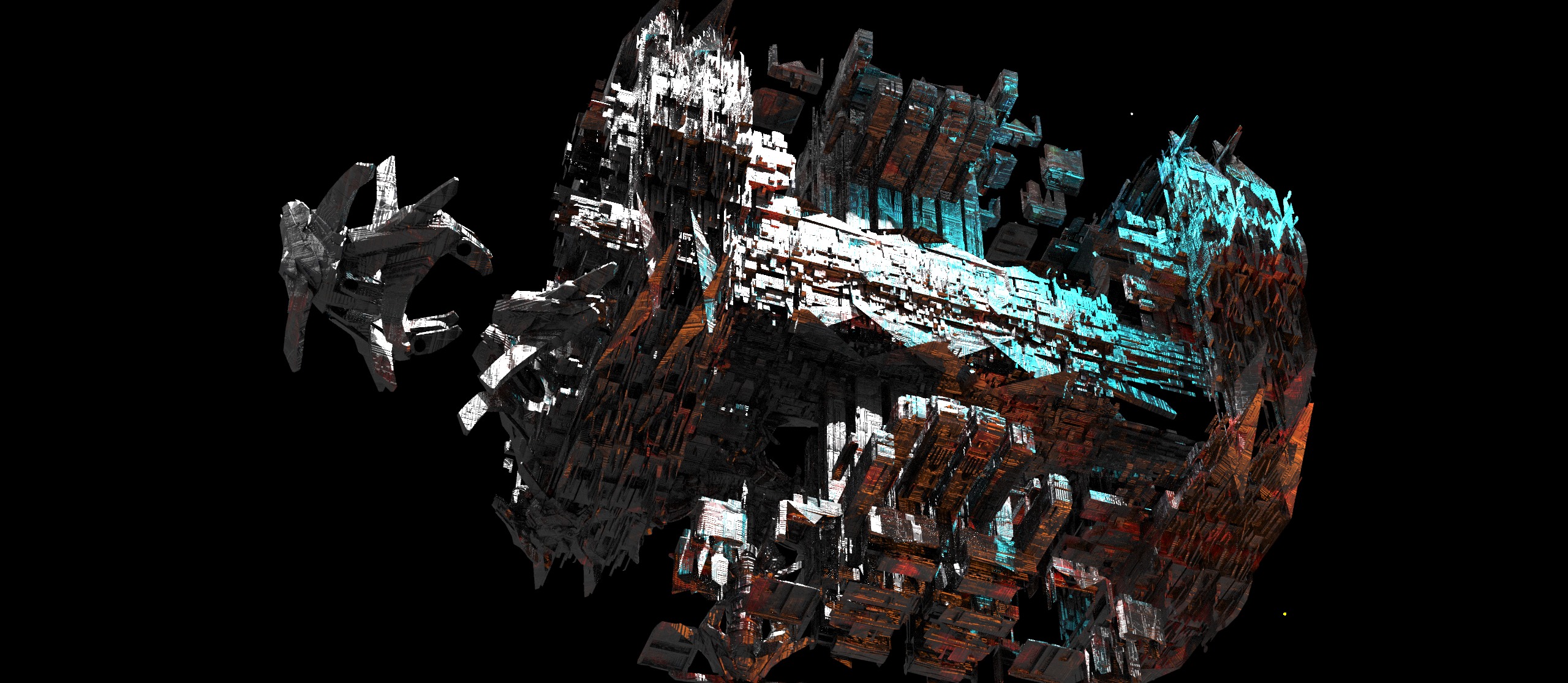 Corroded Space Station gravity clamps  Low-poly 3D model_1