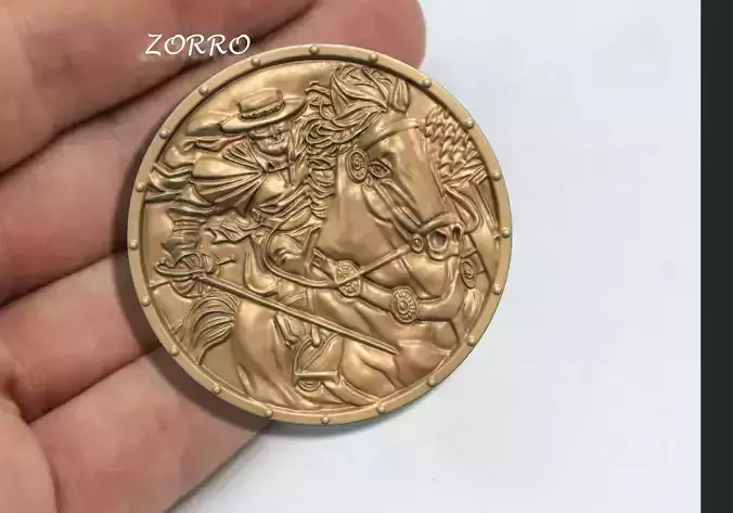ZORRO COIN 3D print model
