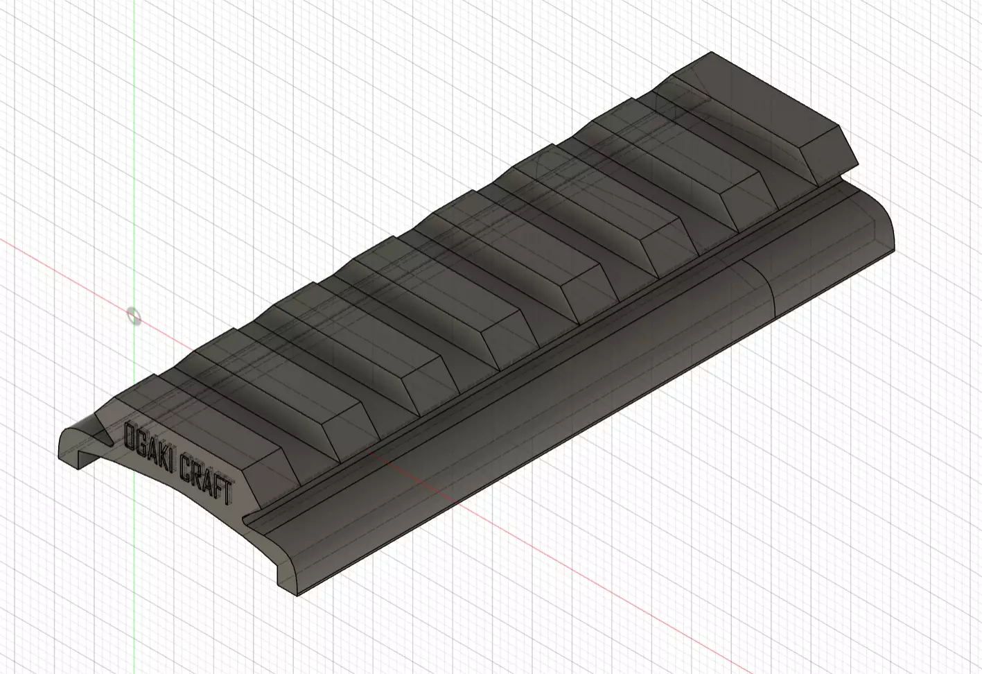 Under barrel rail for Desert Eagle by Tokyo Marui 3D print model_0