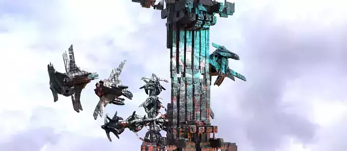 Deep Space ore vessel array 3