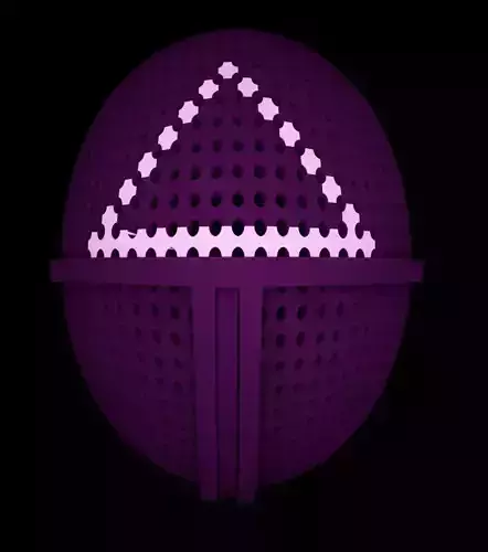 Low Poly Squid Game Triangle Guard Mask