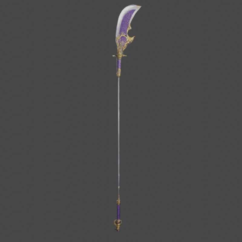 Dragon Halberd 3D model_3