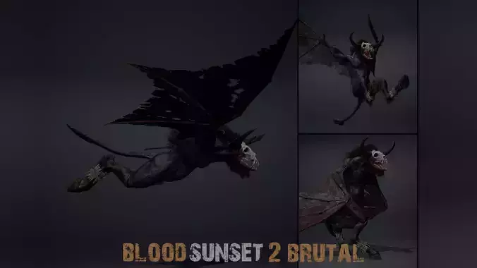 Bloodsunset 2 Brutal Low-poly 3D model Bloodsunset 2 Brutal Low-poly 3D model