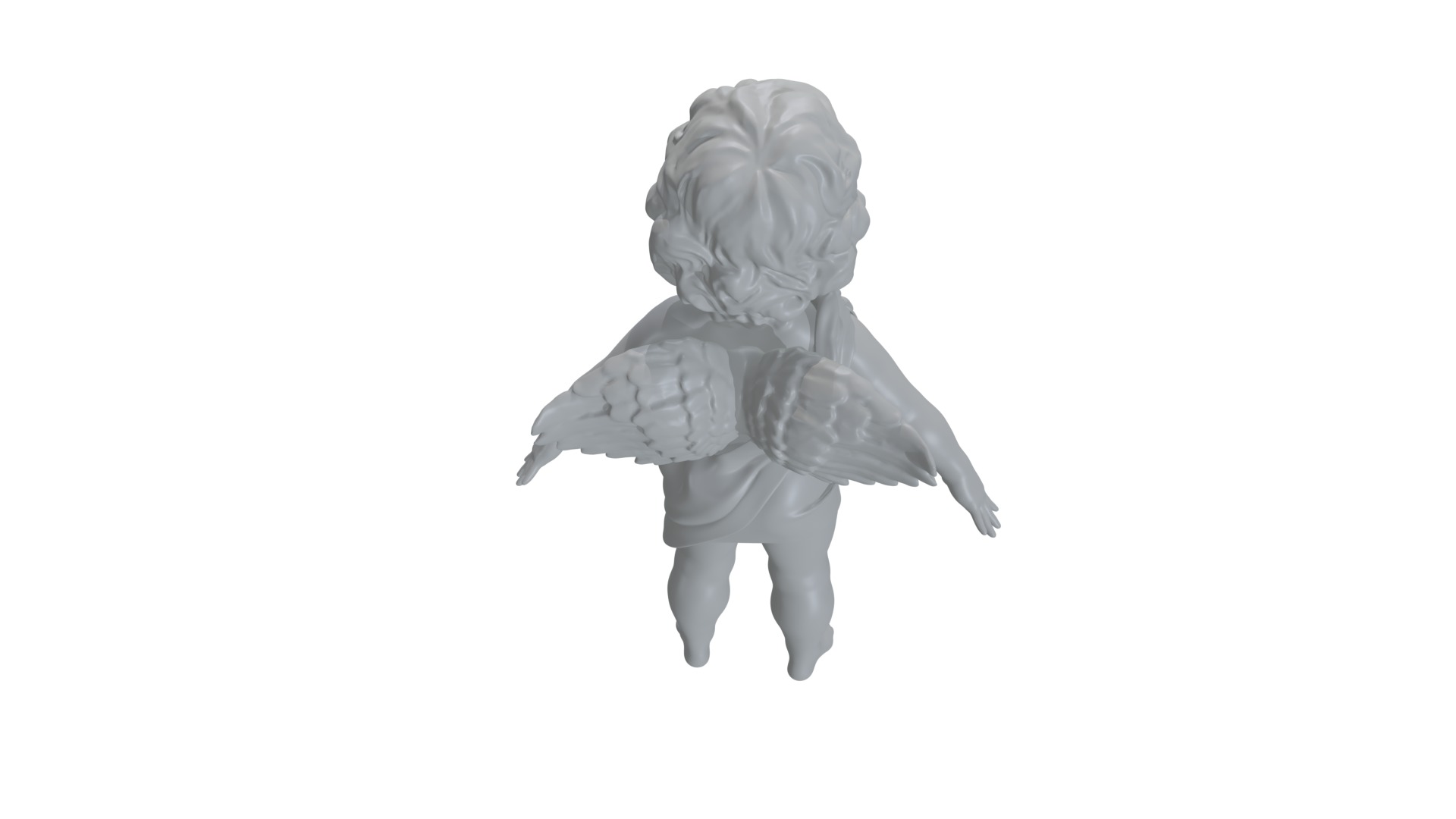 cupid angel of a Valentine Day angel sculpture not for printing 3D model_10