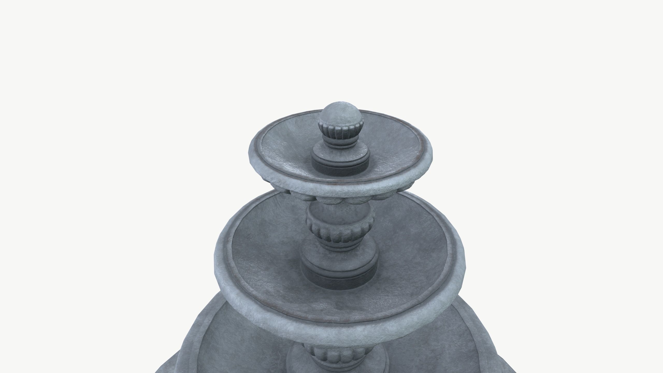 Fountain Low-poly 3D model_5