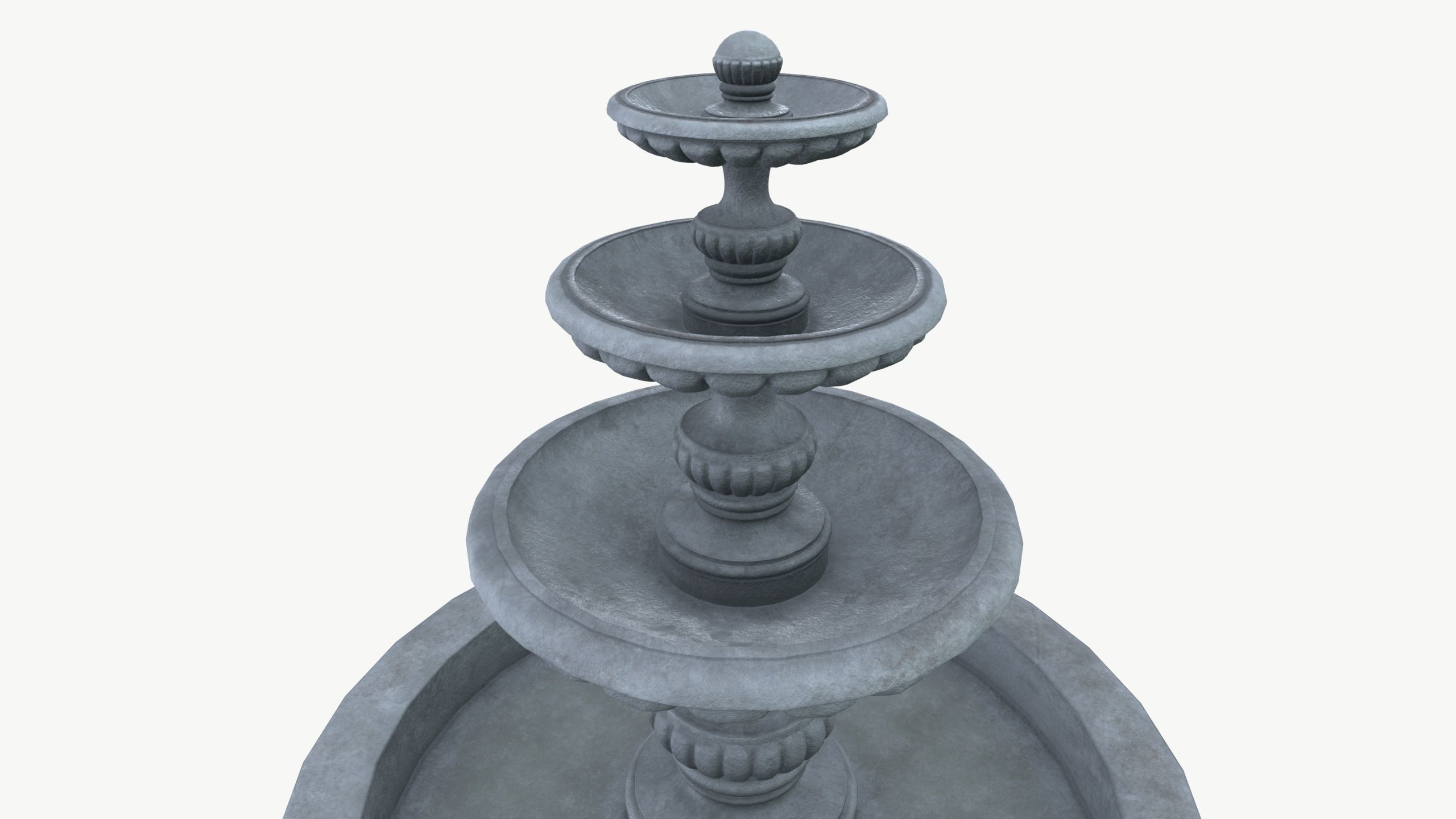 Fountain Low-poly 3D model_4