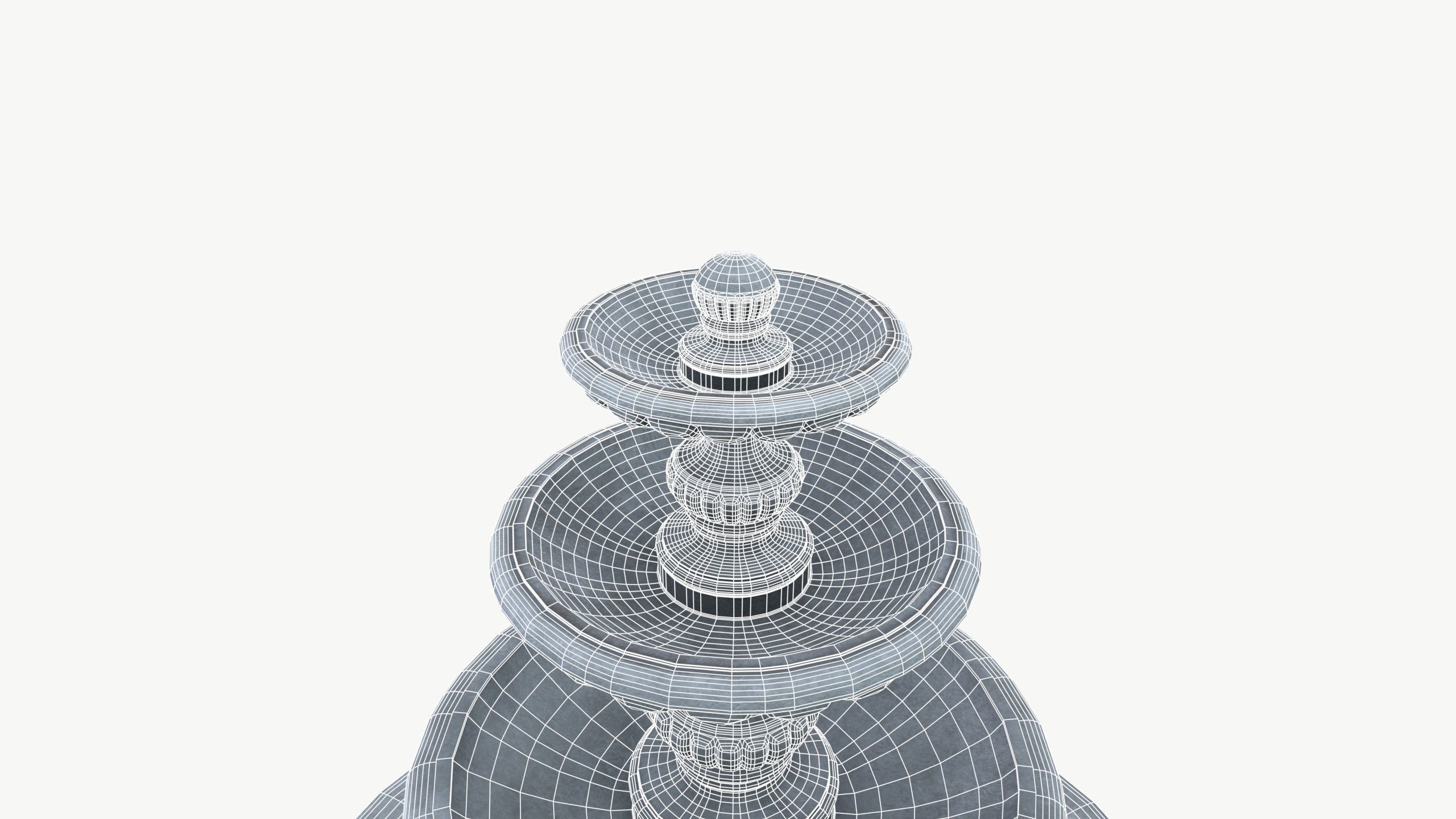 Fountain Low-poly 3D model_8